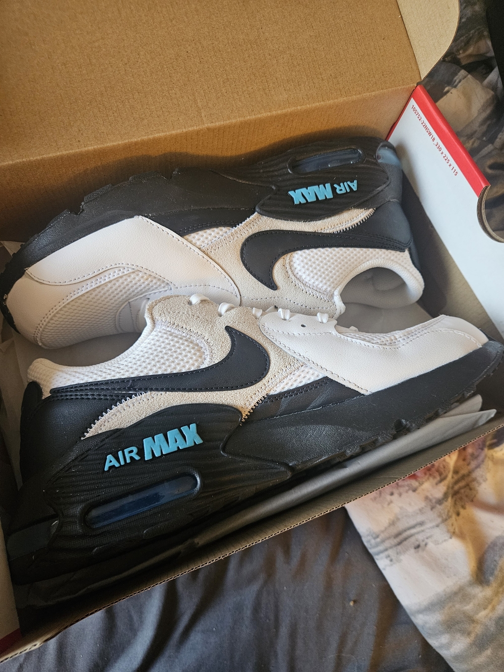 Nike Men’s Air Max Sneakers - White, Black & Blue